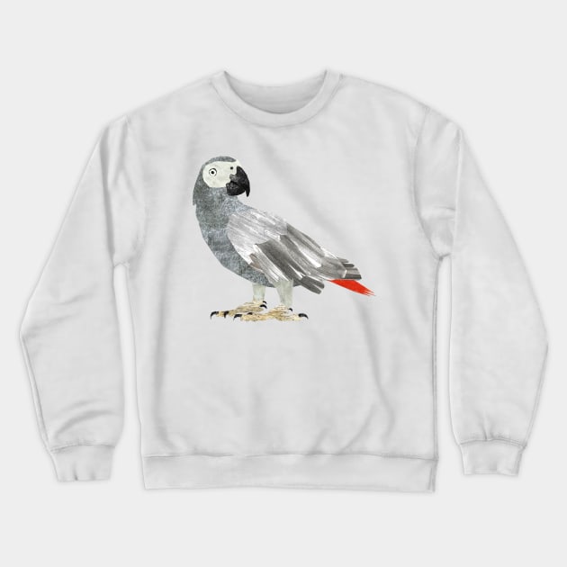 African Grey Parrot Crewneck Sweatshirt by Babban Gaelg